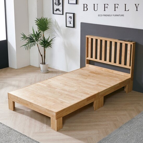 해오름가구 버플리 벨로스 고급형 원목 침대 SS (매트별도)_이미지