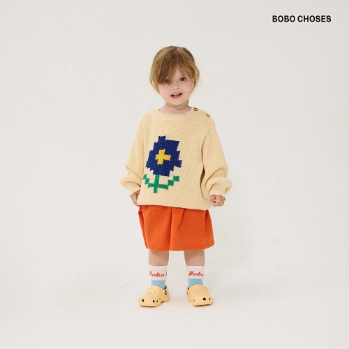 made in portugal 베이비 픽셀 데이지 점퍼 셔츠 B126AB099