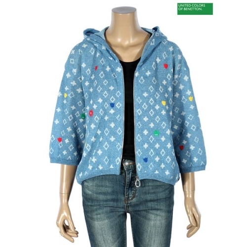 패턴 후드 가디건 BAKCA8631