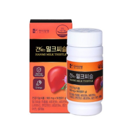 한미양행  간에는 밀크씨슬 90정 (1개)