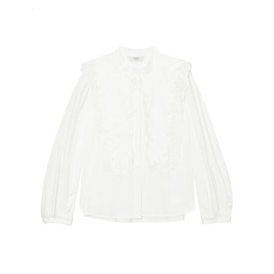 LF 닥스레이디스 탈착카라 면혼방 긴팔블라우스 DLBL3B501WT