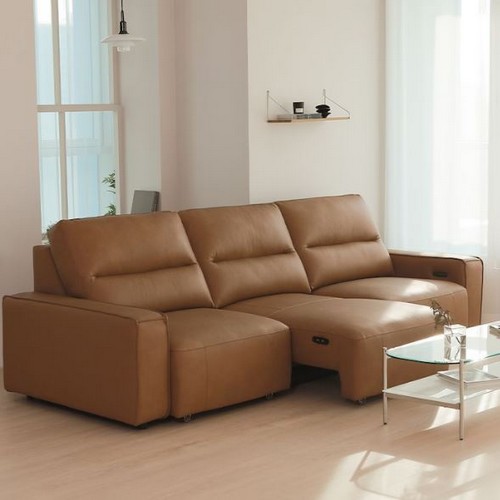 라미에스 몬테 모션 내추럴 천연가죽 소파 4인용_이미지