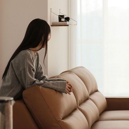 라미에스 몬테 모션 내추럴 천연가죽 소파 4인용_이미지