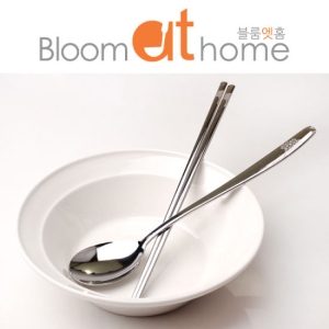 용주 블룸엣홈 해피트리 레이저 한식수저세트 (1인)