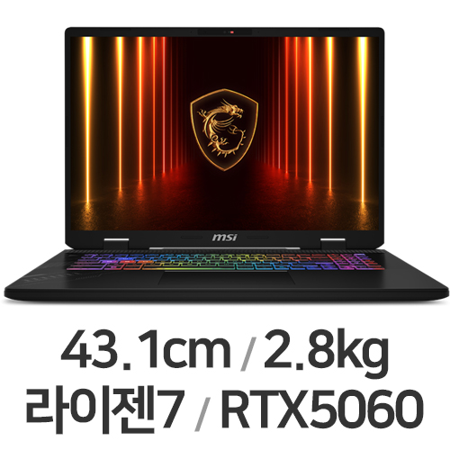 MSI 크로스헤어 A17 HX D8WFKG-R7 QHD+ WIN11 64GB램 (SSD 2TB)_이미지