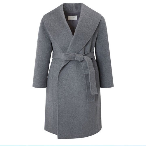 더아이잗 캐시미어 벨티드 숄 칼라 핸드메이드 코트 IRCM0CT758_이미지