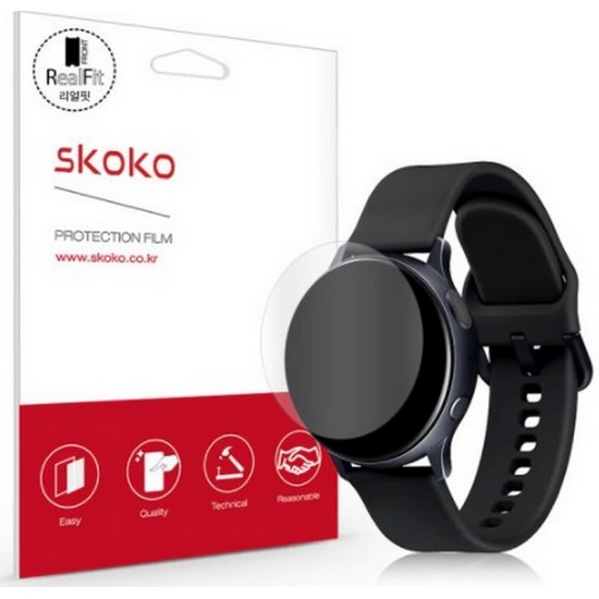 스코코 갤럭시워치 액티브2 40mm 리얼핏 액정보호필름 2매