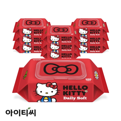 헬로키티 데일리소프트 물티슈 100매 X10팩 100매입 10개이미지입니다. 누르면 해당 게시물로 새창이동합니다.