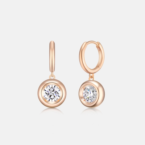 메트로시티 주얼리 베브 스털링 실버 로즈 L.D 0.5CT2 이어링 A253SEU405RPH