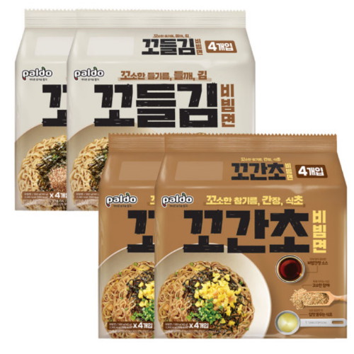 팔도 꼬들김 비빔면 140g+꼬간초 비빔면 145g (16개)