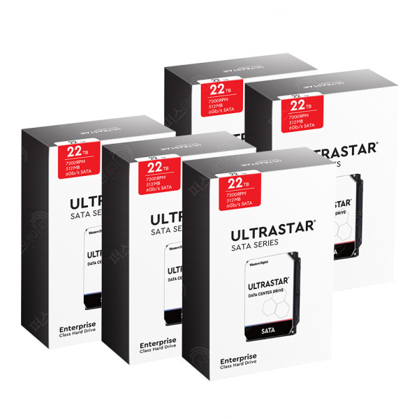 Western Digital Ultrastar DC HC570 박스 패키지 7200/512M WUH722222ALE6L4 (5x22TB)_이미지