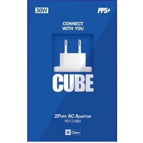 지클랜 PD PPS 30W 2포트 큐브 충전기 GPD-30P1U1
