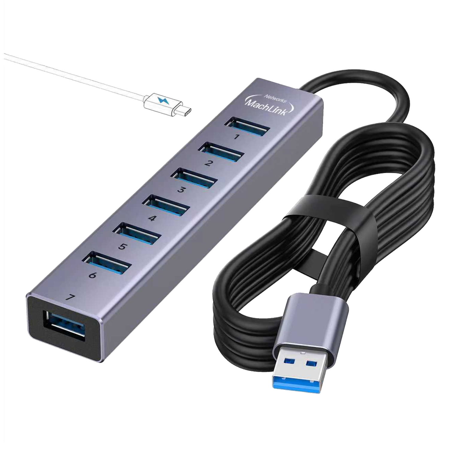 마하링크 ML-UH308 (7포트/USB 3.0)_이미지