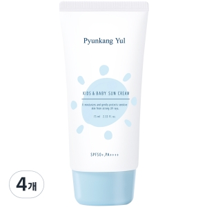 편강율 키즈 앤 베이비 선크림 (SPF50+) 75ml (4개)