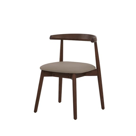 까사미아 보테 브라운 세라믹 원형 식탁 1100 (가죽의자2개)_이미지