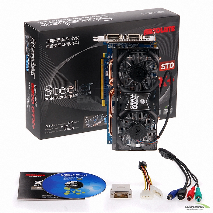 앱코 지포스 9800GTX+ Steeler STD 512MB TwinTurbo_이미지
