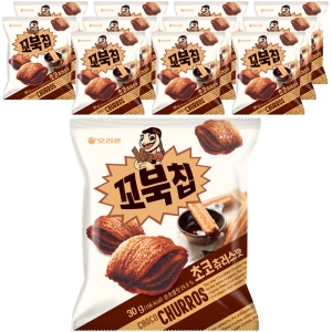 오리온 꼬북칩 초코츄러스 미니 과자 30g 12개