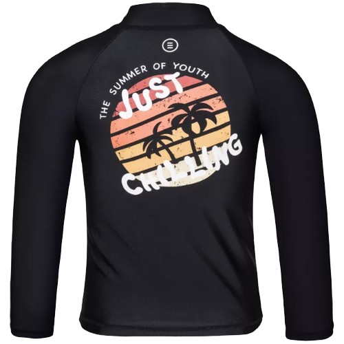배럴 키즈 오션 집업 래쉬가드 블랙 BI2KWRG16BLK_이미지