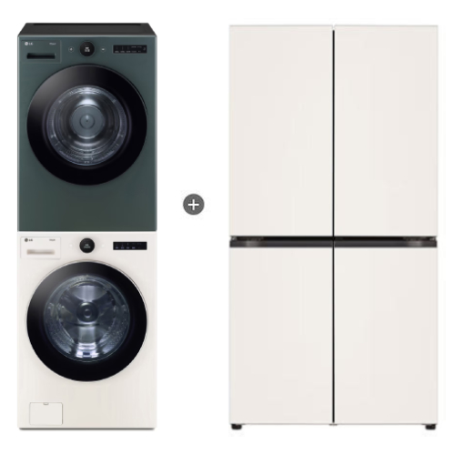 LG전자 트롬 오브제컬렉션 FX24ENE + RD20GNG + 냉장고 T875MEE111_이미지