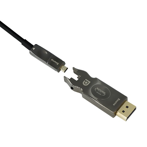 마하링크 DP to HDMI v2.1 분리형 하이브리드 광 케이블 (ML-DP9H20, 20m)_이미지