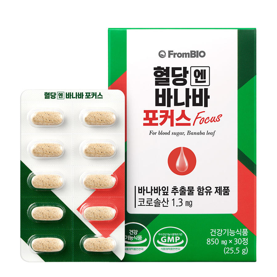프롬바이오 혈당엔 바나바 포커스 30정 (6개)_이미지