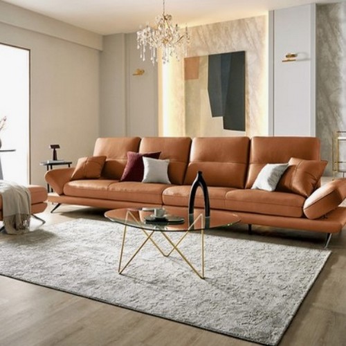 자코모 토파즈 기능성 피아나 이태리 천연통가죽 소파 6인용 (스툴포함)_이미지