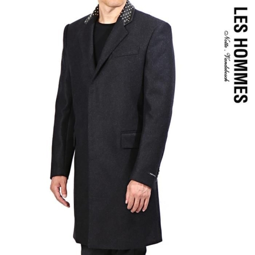 레스옴므 LHB100S LB100C 8990 레더 스터드 카라 클래식 코트 148184389_이미지