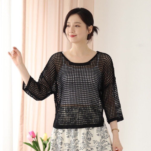 웬디즈갤러리 이블샵 스카시 시스루 니트 /여름 데일리 휴가 RKN151