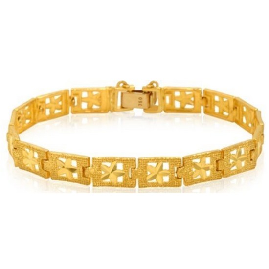 혼골드모아 골드모아 여자 팔찌 꽃잎 면체인 18.75g