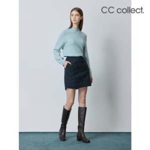 씨씨콜렉트 패딩 로고 자수 미니 스커트 DN_C244PSD841