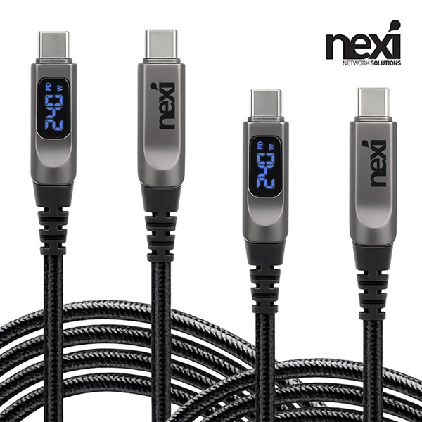 리버네트워크 NEXI 240W C to C타입 LED 케이블 (1.2m)_이미지