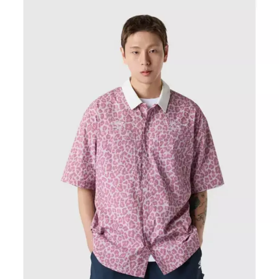 시어서커 엄브로 UMBRO 반팔 셔츠 레오파드 레드 UQ221CJK65 UQ221CJK65_PTN0 208461