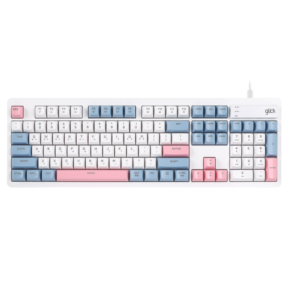 지클릭커 OFFICEPRO OPK50 사일런스 M RGB 무소음 방수 104 (Sky Pink)_이미지