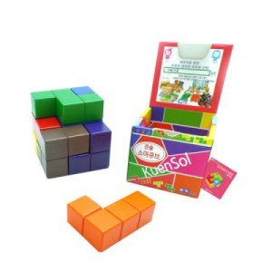 가베가족 큰솔 컬러 소마큐브 실속형+포켓북 (KS1519)