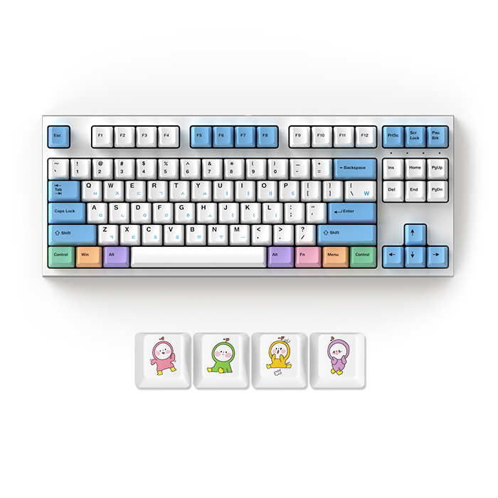 엠스톤글로벌 mStone Groove T 풀윤활 실리콘 클라리온 + 키캡 (흑축, 60g)