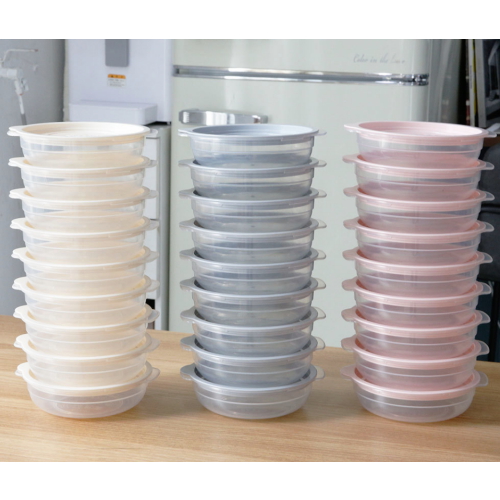 가쯔 심플쿡 냉동밥 원형 전자렌지용기 400ml (16개)