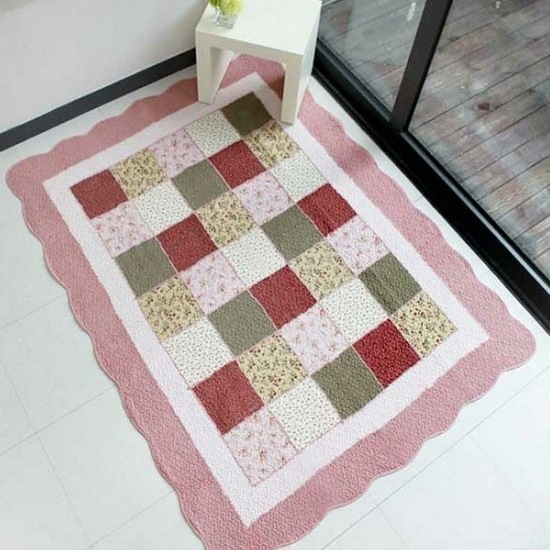 더한 내츄럴워싱 퀼트카페트 (150x90cm)_이미지
