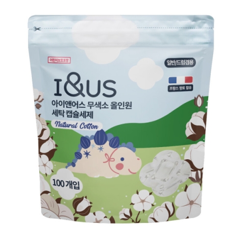 아이앤어스 무색소 올인원 캡슐세제 내츄럴 코튼향 100개입