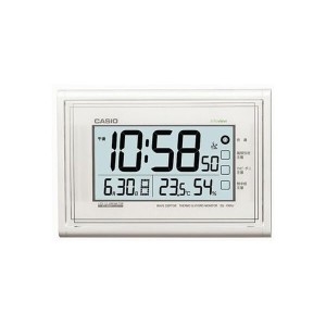 CASIO IDL-150NJ-7JF 펄 화이트 온습도계 부착 전파 벽걸이 시계