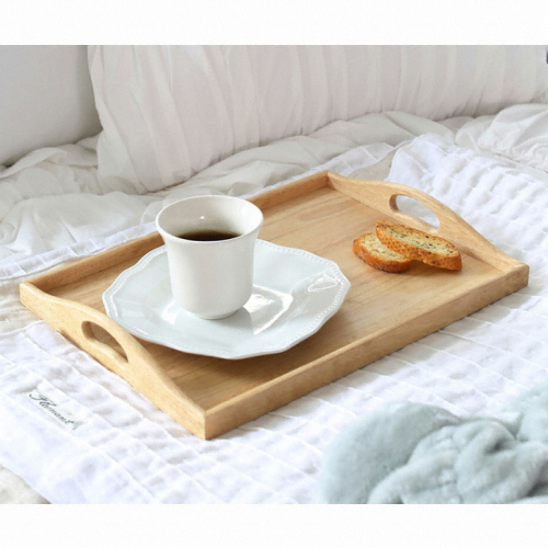 아이코닉하우스 하버 원목 손잡이 트레이 (38x26cm)