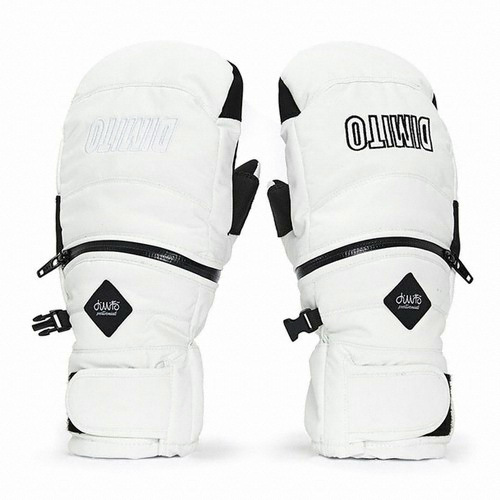 디미토 18/19 트윌 집 미튼 장갑 화이트