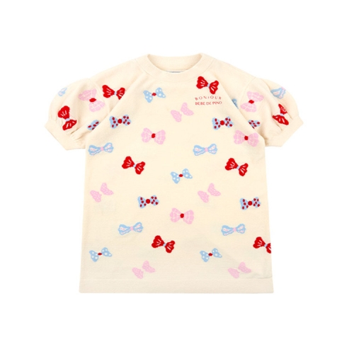 리본 퍼프 슈슈셔닐 원피스 (BU61OD401)