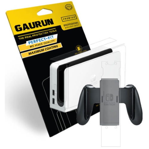 닌텐도 스위치 OLED 독 + 조이콘그립 카본 외부보호필름