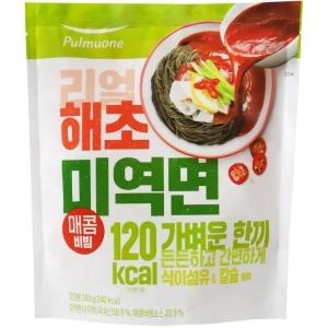풀무원 리얼 해초 미역면 매콤비빔 393g (2개)