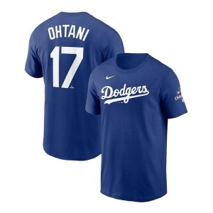 시리즈 오타니 쇼헤이 17 다저스 월드 우승 기념 티셔츠 MLB ML010148_이미지
