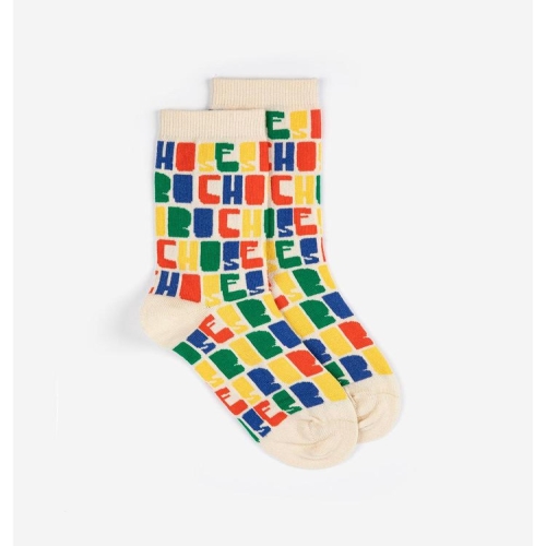 보보쇼즈 아동 양말 Bobo Choses Color all over long socks B126AI045_이미지