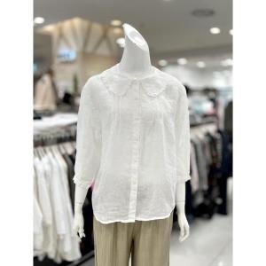 트리아나 소고 세이브존01 레이스 넥 린넨 블라우스 AJ2BA11-2 S10578433