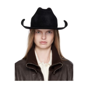 루슬란바진스키 블랙 RB 모노그램 카우보이 페도라 252281F017003_이미지