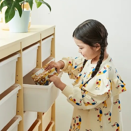 한샘 샘키즈 수납장 1305 크림옐로우_이미지