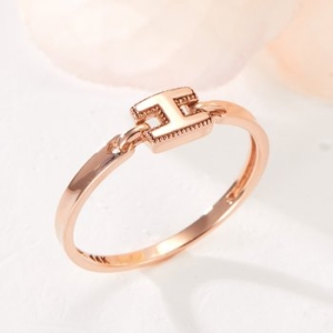 비앤비골드 14K 가로H 로렛트 고리 스틱 반지 SRS41741